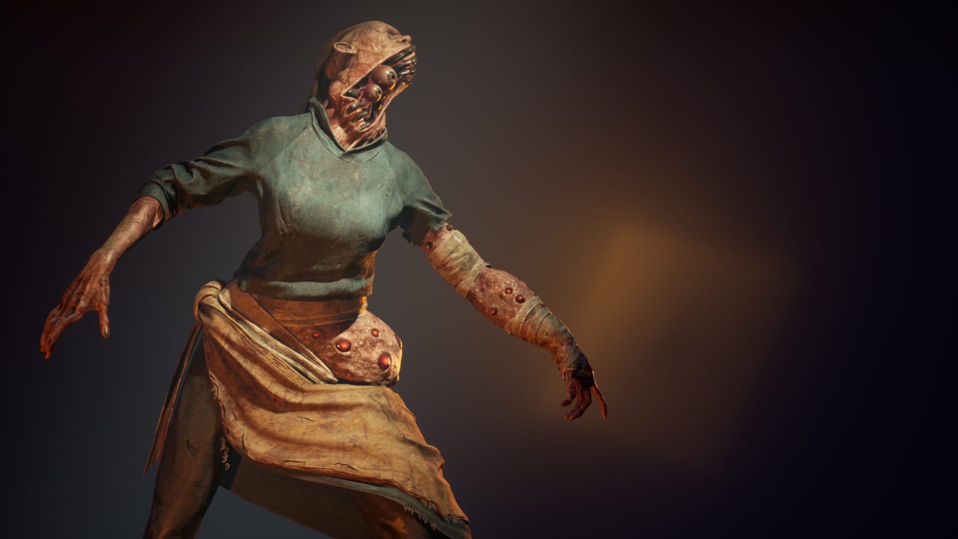 The 3D Character "Reclusa", posing 3.