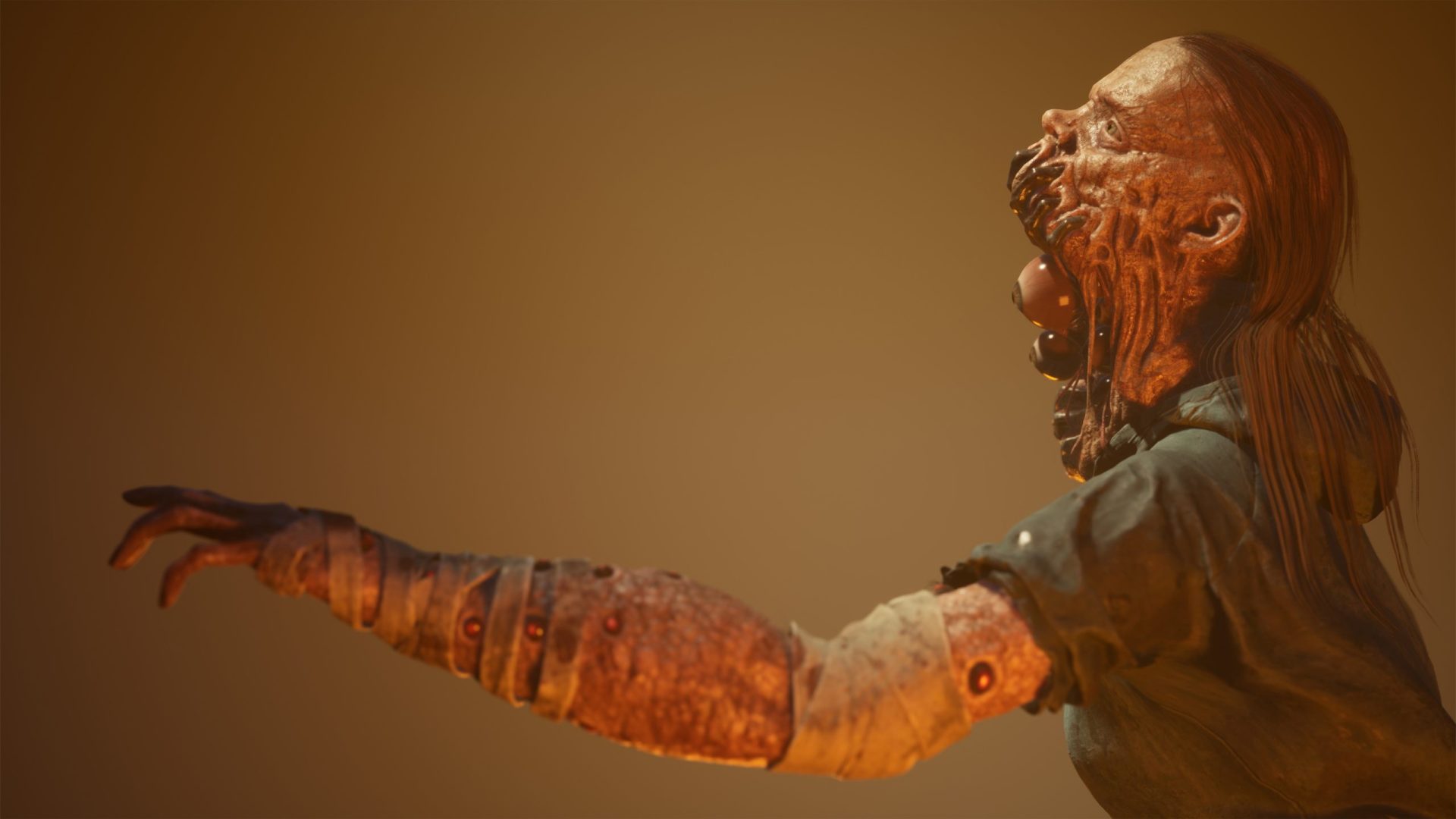 The 3D Character "Reclusa", left view.