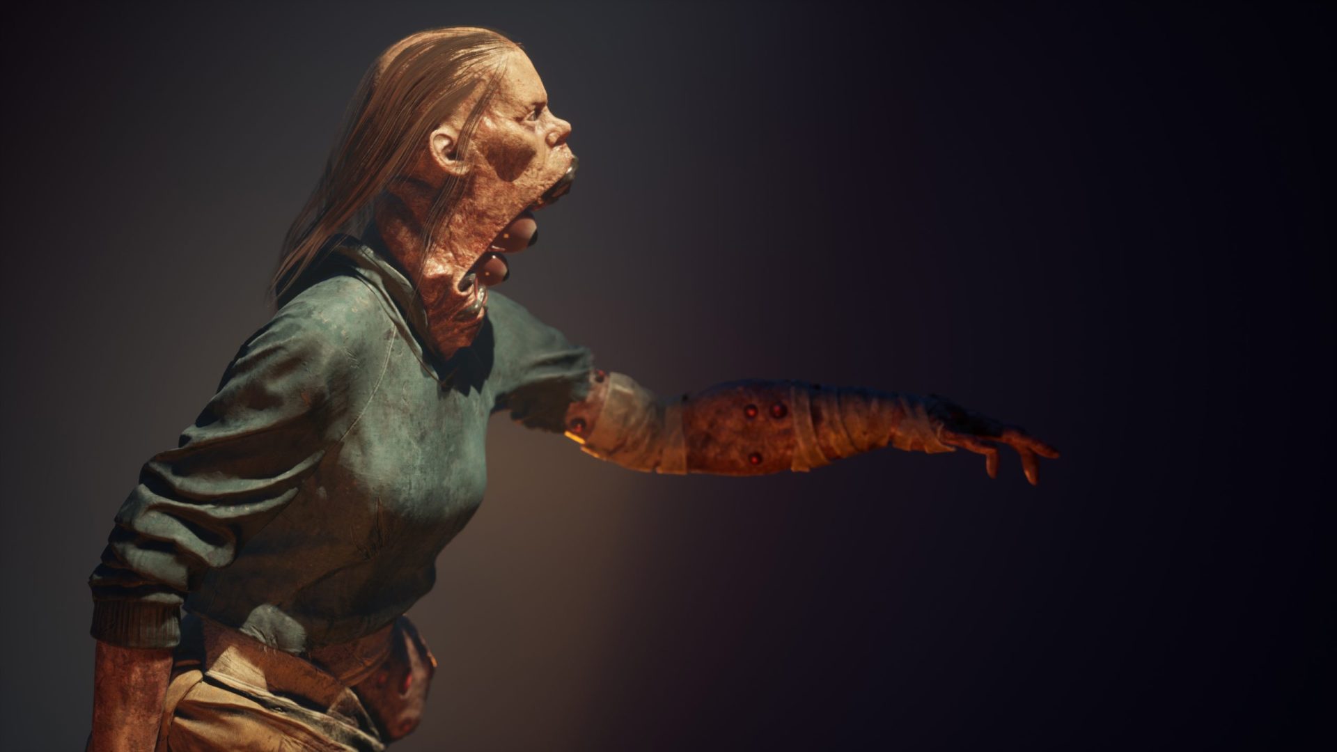 The 3D Character "Reclusa" walking.